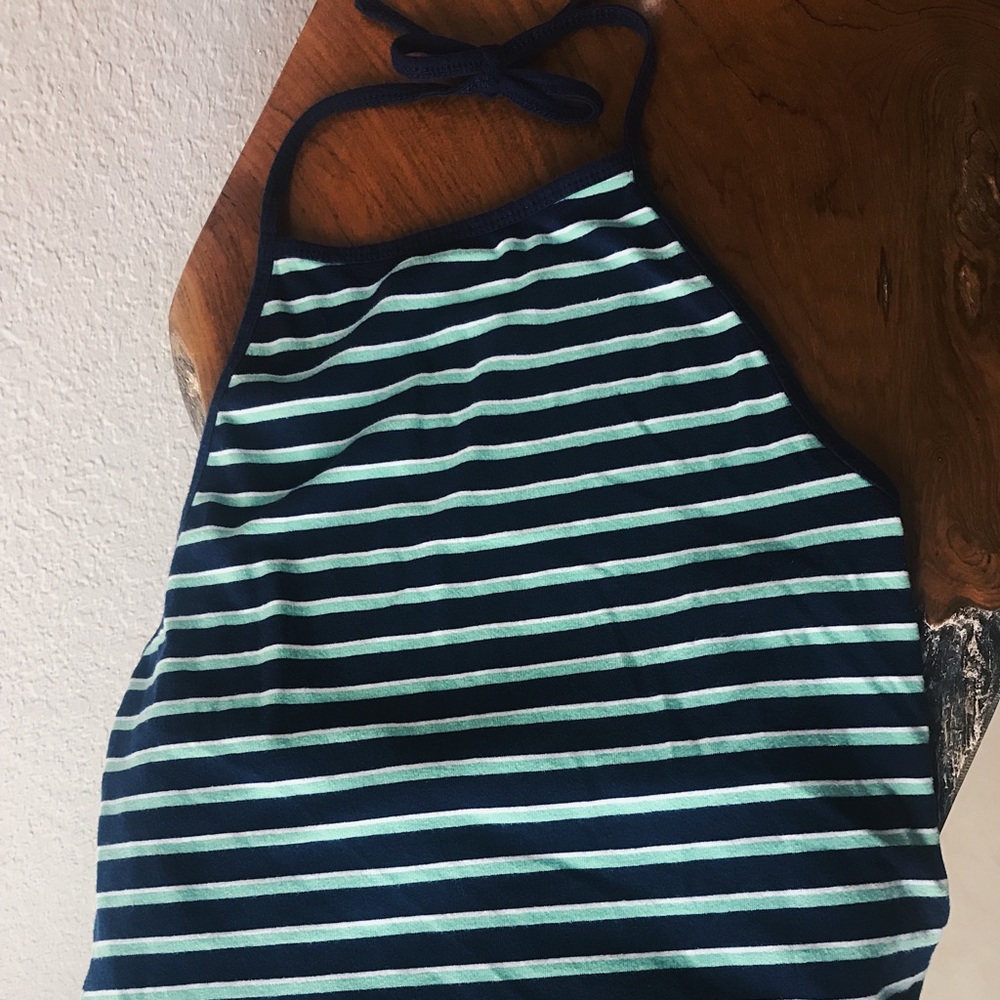 h&m striped halter top